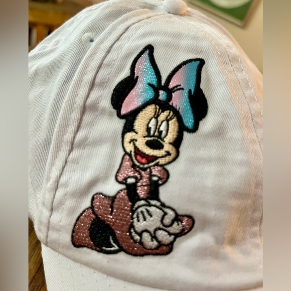 Disney Parks Minnie Mouse LIVE SPARKLY Glittery Baseball Cap Hat - YOUTH - Picture 2 of 6